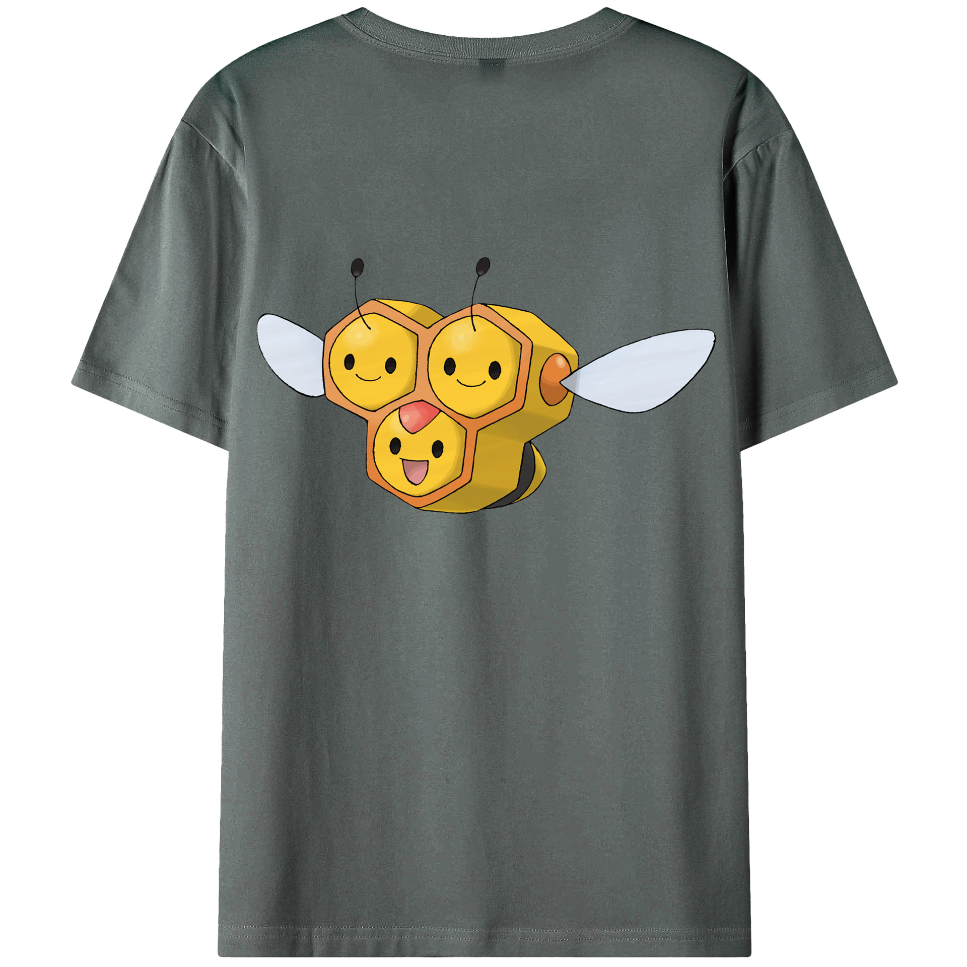 （画像用） ポケットモンスター Pokémon 綿100％ メンズ半袖Tシャツ（バックプリント） 通気性